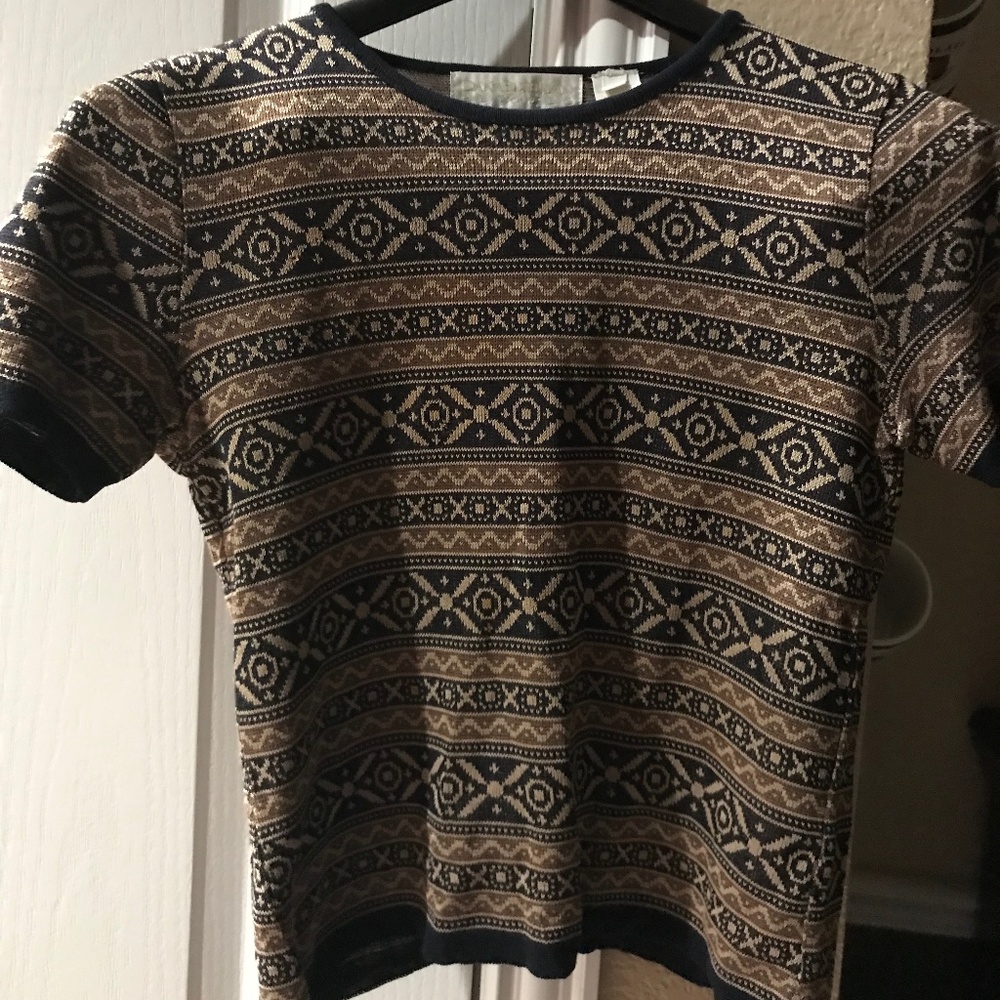 Dana Buchman Short Sleeve Pullover Sweater